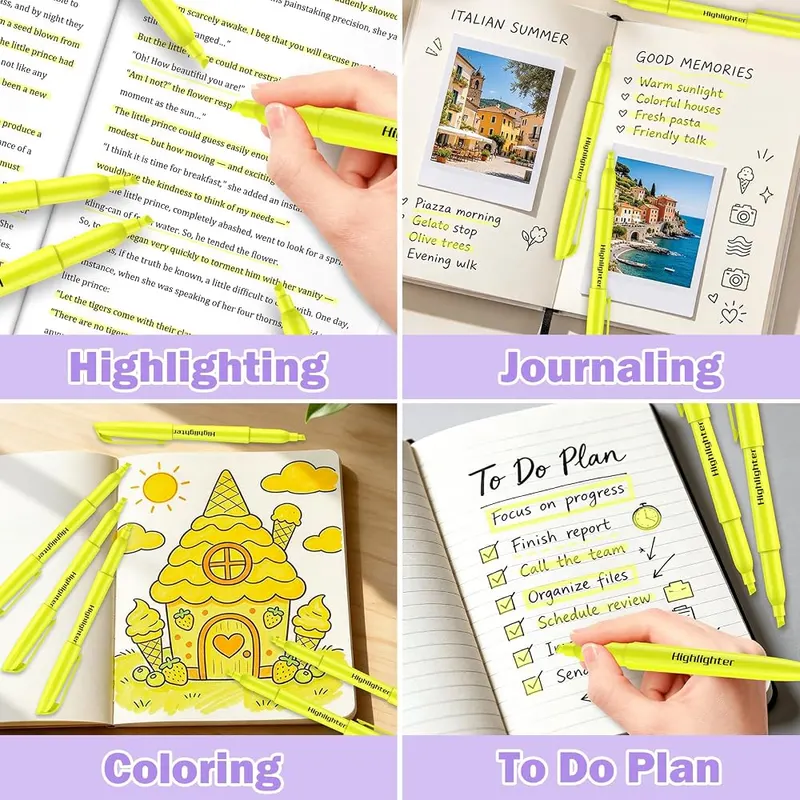 Qicewinly 48 Count Highlighters Bulk – Quick drying smudge proof ink formula