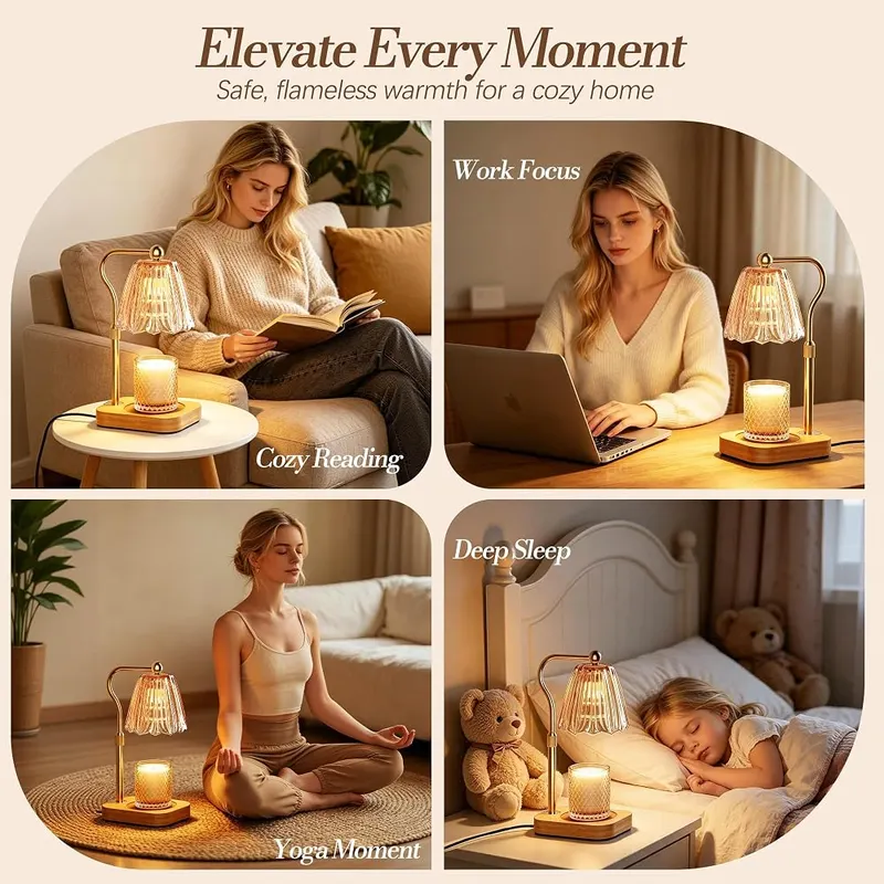 QiMH Candle Warmer Lamp – Adjustable Height for Different Candles