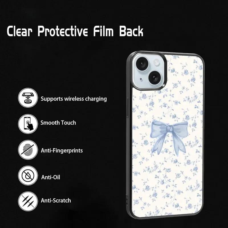 qizjio Cute Blue Bow Phone Case Shockproof – Material