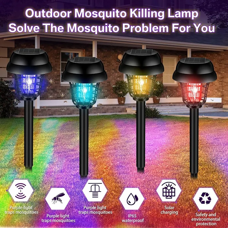 Qualirey 4 Pcs Solar Bug Zapper Waterproof – Note
