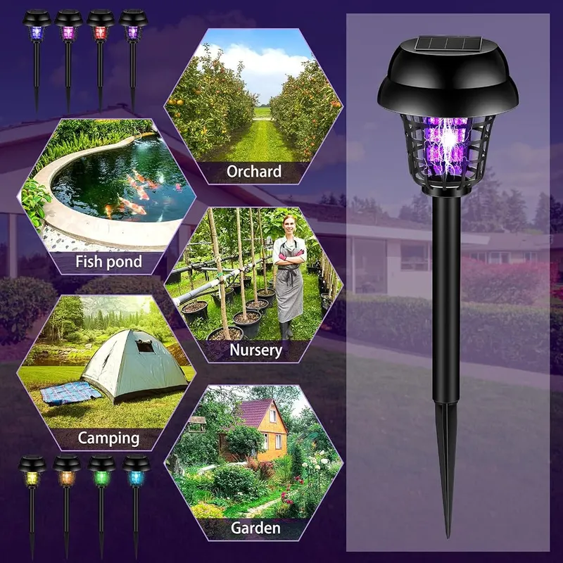 Qualirey 4 Pcs Solar Bug Zapper Waterproof – product photo 7 of 7