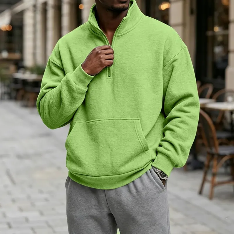 Elneeya Quarter Zip Pullover Men Trendy Warm – product photo 2 of 6