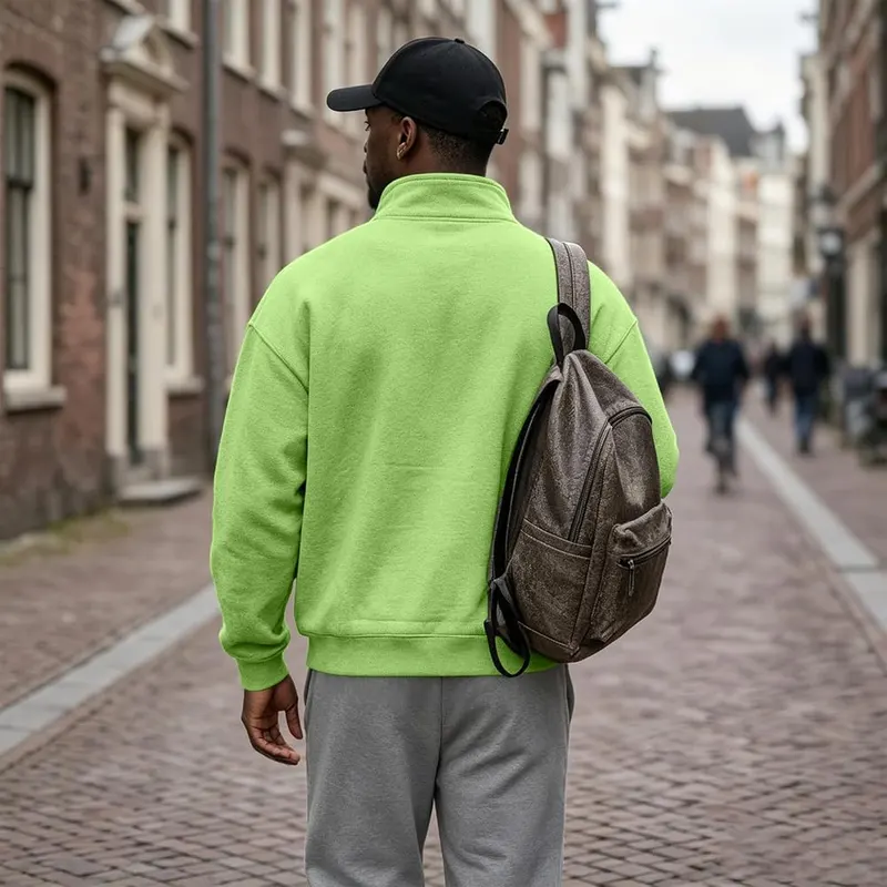 Elneeya Quarter Zip Pullover Men Trendy Warm – product photo 3 of 6