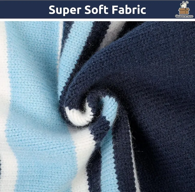 Queenmore Dog Striped Knitted Sweater 2XL – Sweaters for Female Dogs or Male Dogs