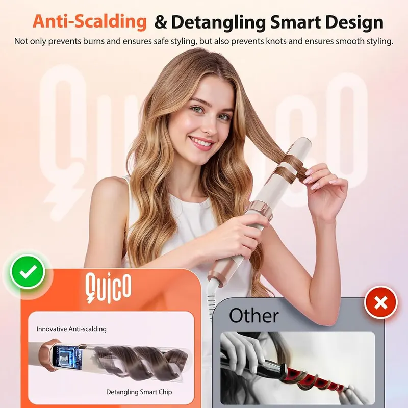 QUICO Upgrade Automatic Curling Iron – One and a quarter inch barrel