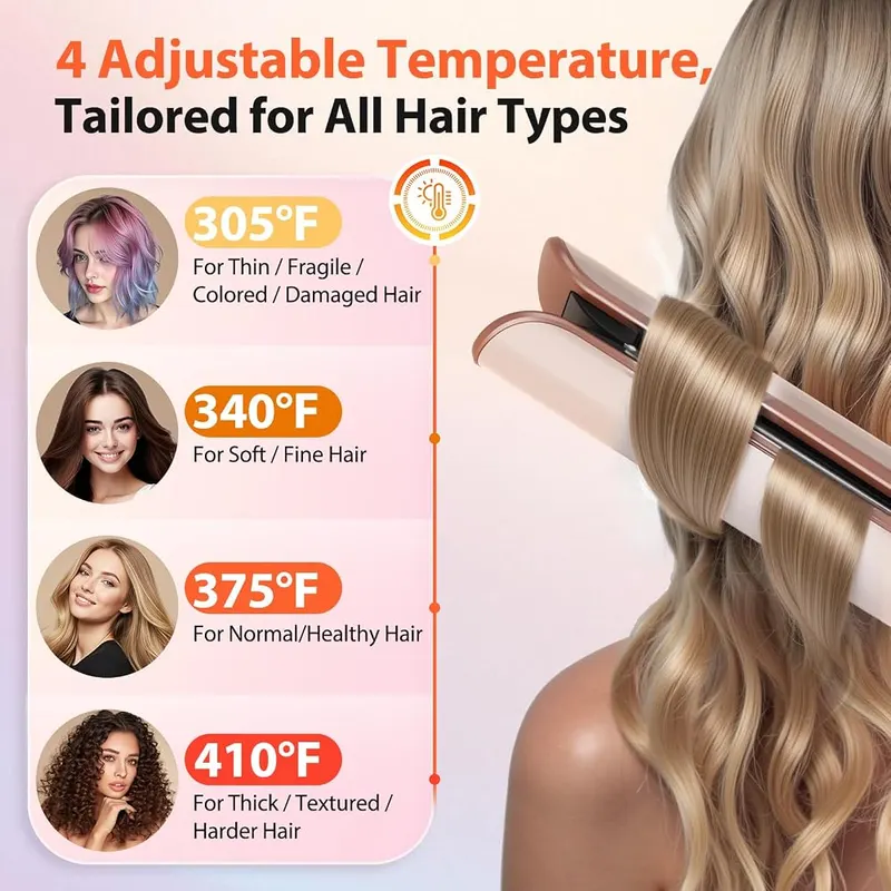 QUICO Upgrade Automatic Curling Iron – Tangle free automatic rotation