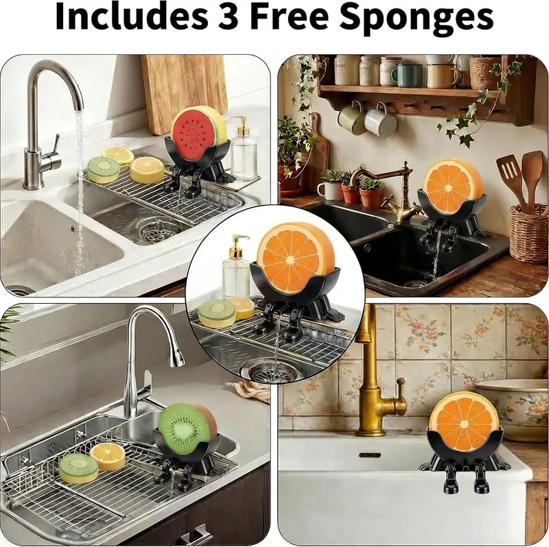 QWQ Funny Draining Sponge Holder 3D – A Sink Accessory That Makes Everyone Laugh