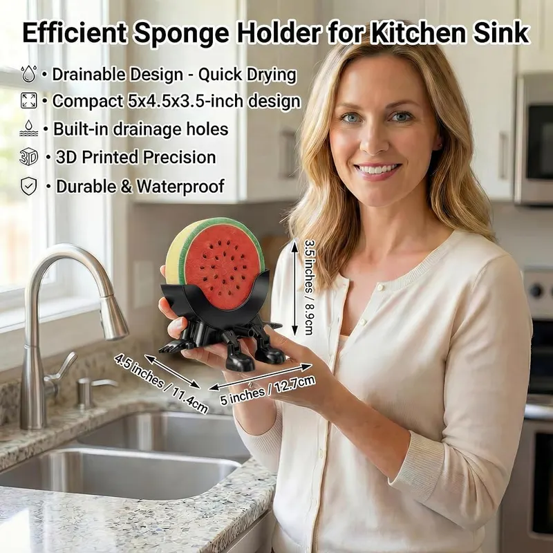 QWQ Funny Draining Sponge Holder 3D – Perfect Fit & No More Slipping
