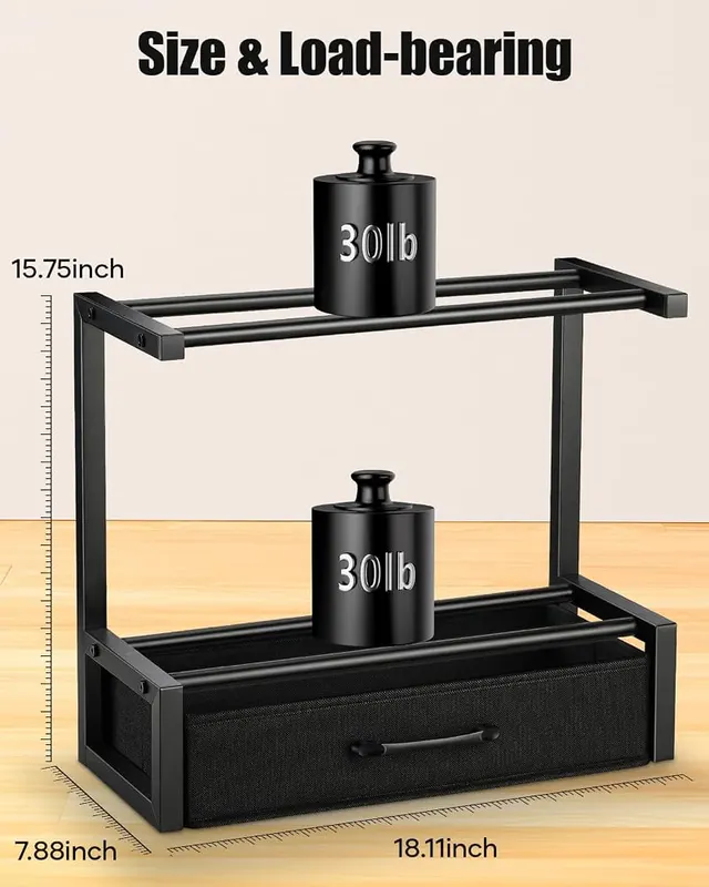 Rackgolfic 2-Tier Desktop Filament Storage Rack – Easy to Assemble