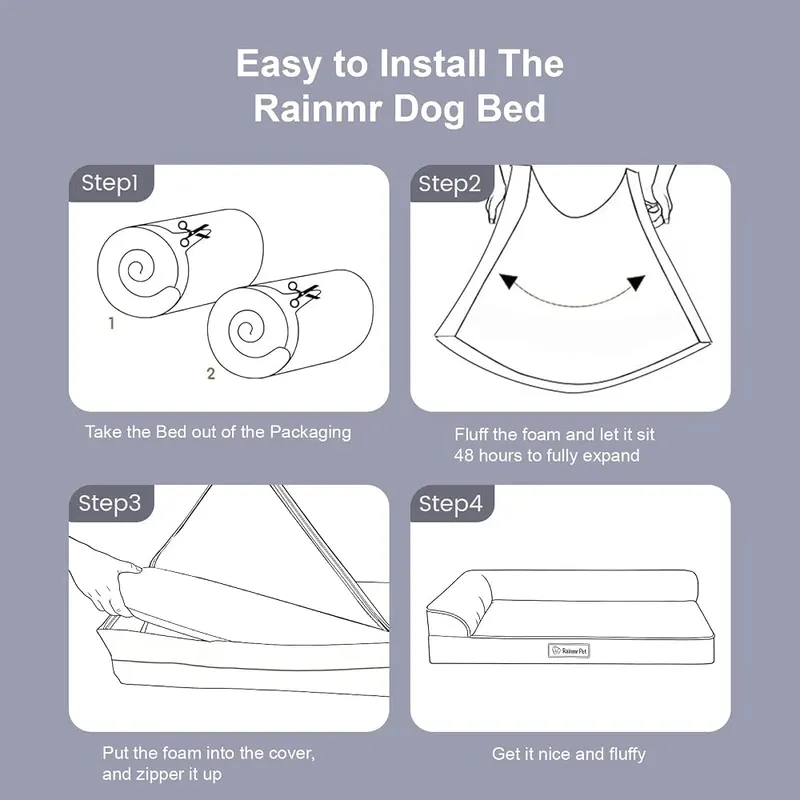 Rainmr Memory Foam Orthopedic Dog Bed – product photo 8 of 8