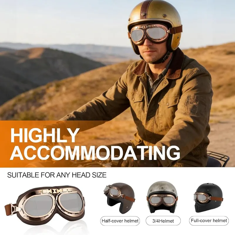 Rainnevicate Motorcycle Googles – Frame &Lenses Materials