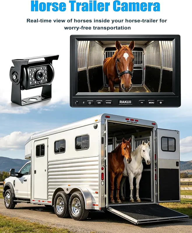 Rakuii RV Camera System – 7 inch wired AHD 1080P monitor