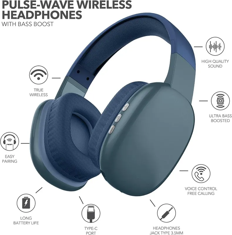 RCA Wave-56 Wireless Headphones – Noise Cancelling + Awareness