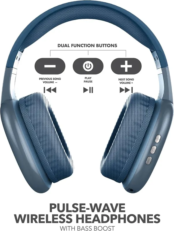 RCA Wave-56 Wireless Headphones – Lightweight Over-Ear Comfort