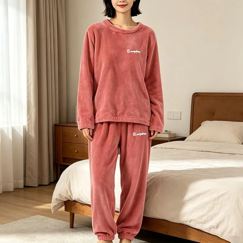 Rcifuyor Fleece Lounge Sets – Soft polyester fleece fabric construction
