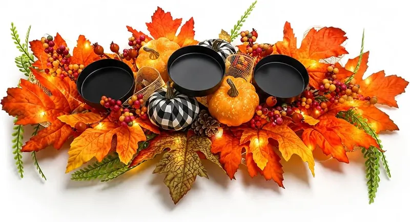 RECAT 27″ Fall Candle Holder Centerpiece – product photo 8 of 8