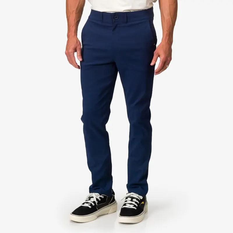 REEF Men’s Carrick Stretch Woven Pant Insigna Blue – 6 Pocket Pant With Side Entry Pockets, Stash