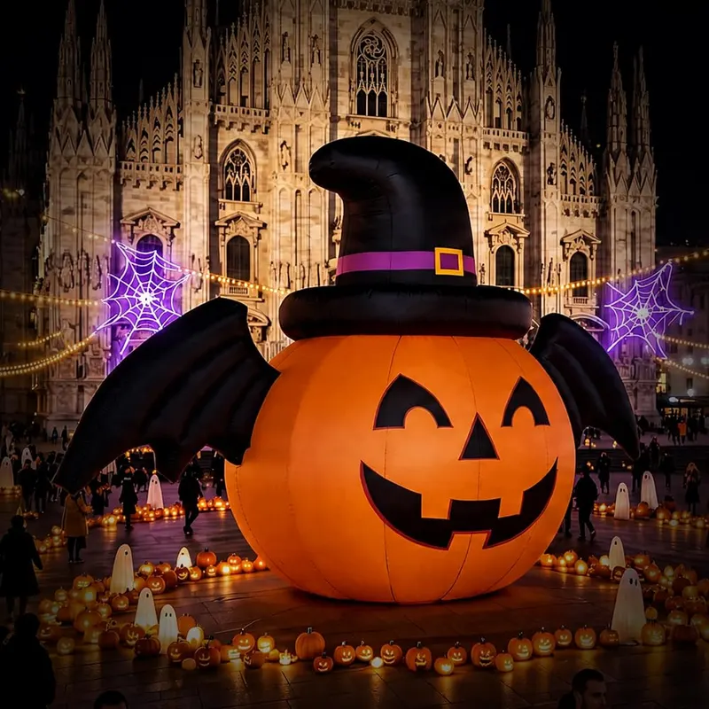 RELIFLOAT 26.2ft Giant Inflatable Halloween Pumpkin – Massive 26.2 foot height