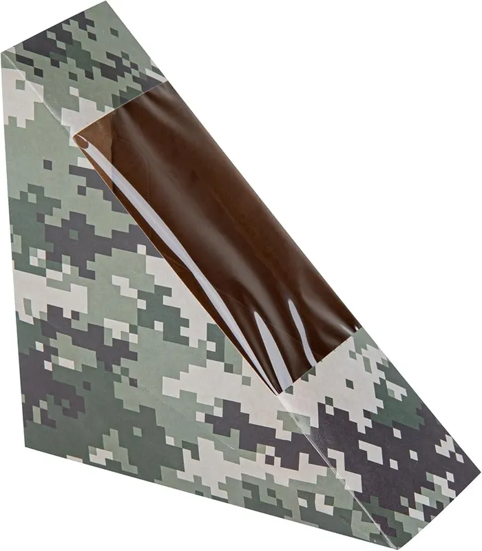 Restaurantware Camouflage Paper Triangle Small Sandwich Box – Perfectly Fitted Design