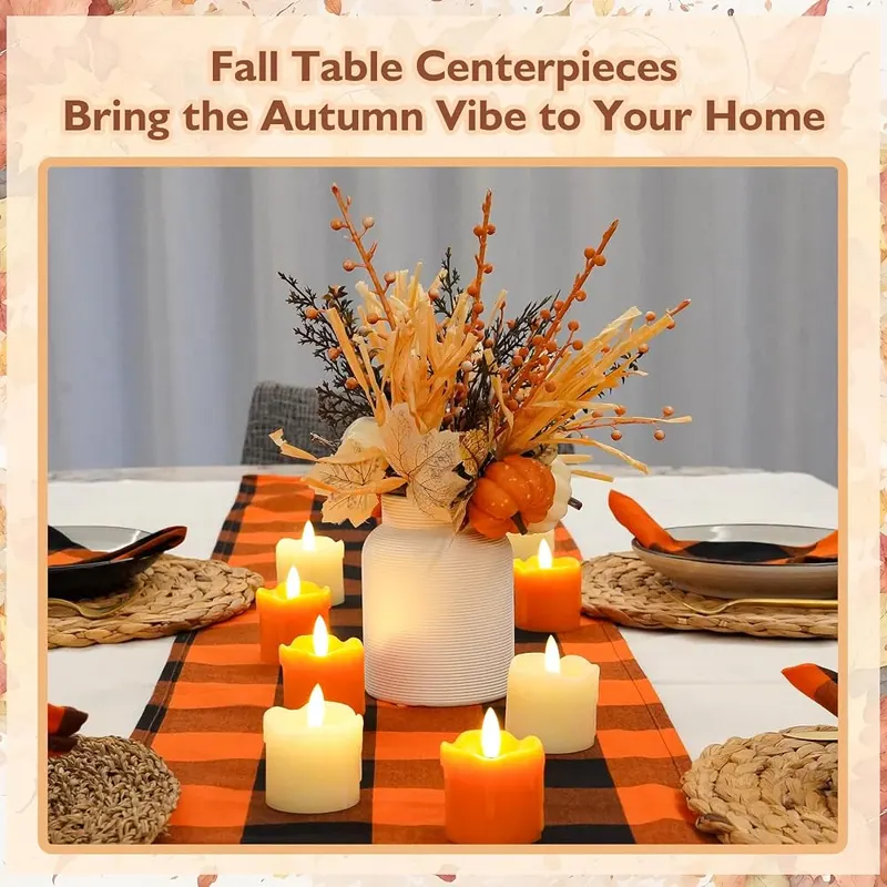 Rhytsing 13″ Large Artificial Fall Floral Picks – Perfect Filler for Fall Decoration