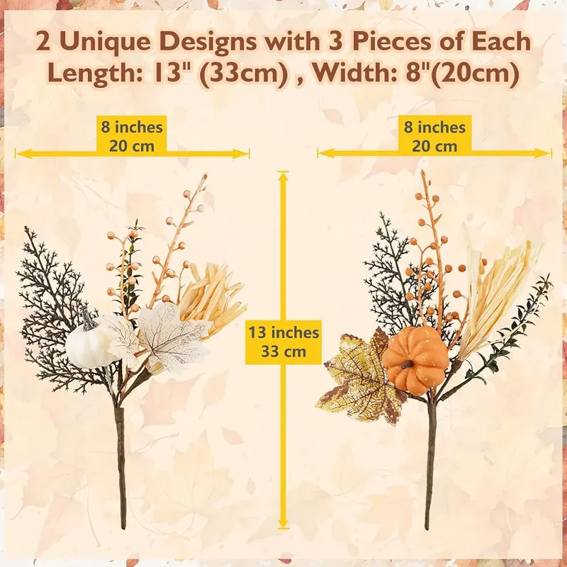 Rhytsing 13″ Large Artificial Fall Floral Picks – Diy Design