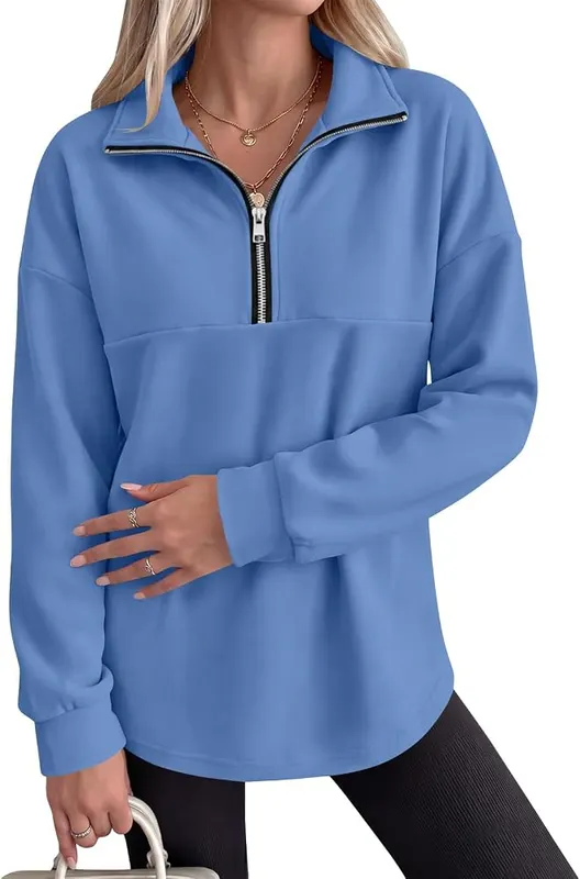 Rikbuig Oversized Sweatshirt Y2k in V03- Light Blue