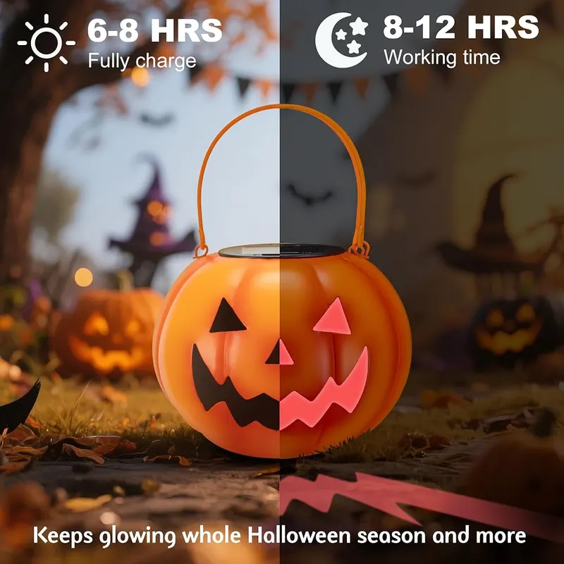 Risinimi Halloween Decorations Outdoor – Automatic color changing LED illumination