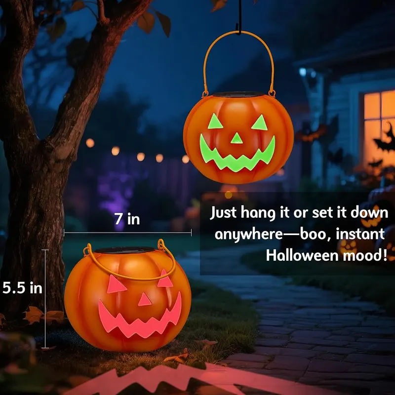 Risinimi Halloween Decorations Outdoor – Built-in high efficiency solar panel