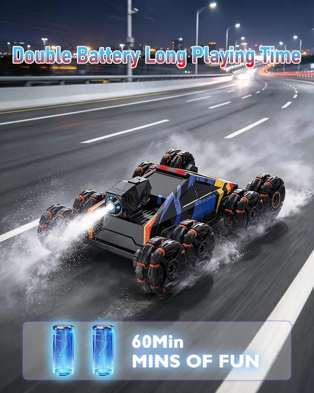 RJN 8 Wheels Gesture Sensing RC Stunt – All-Terrain Capable