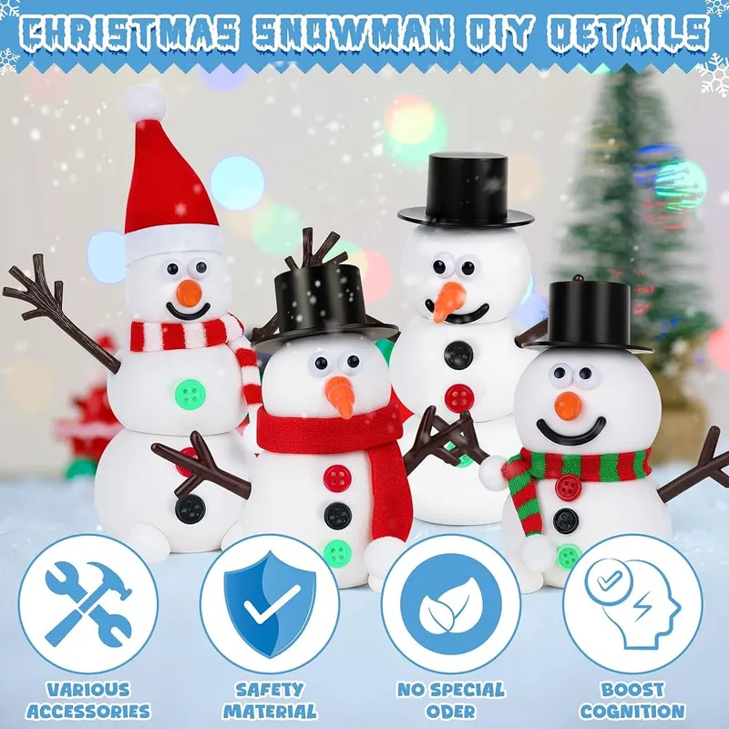 RoseFog 9 Pack Christmas Crafts – Air dry foam clay and accessories