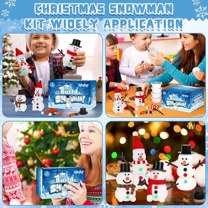 RoseFog 9 Pack Christmas Crafts – Arms, buttons and scarves in the box