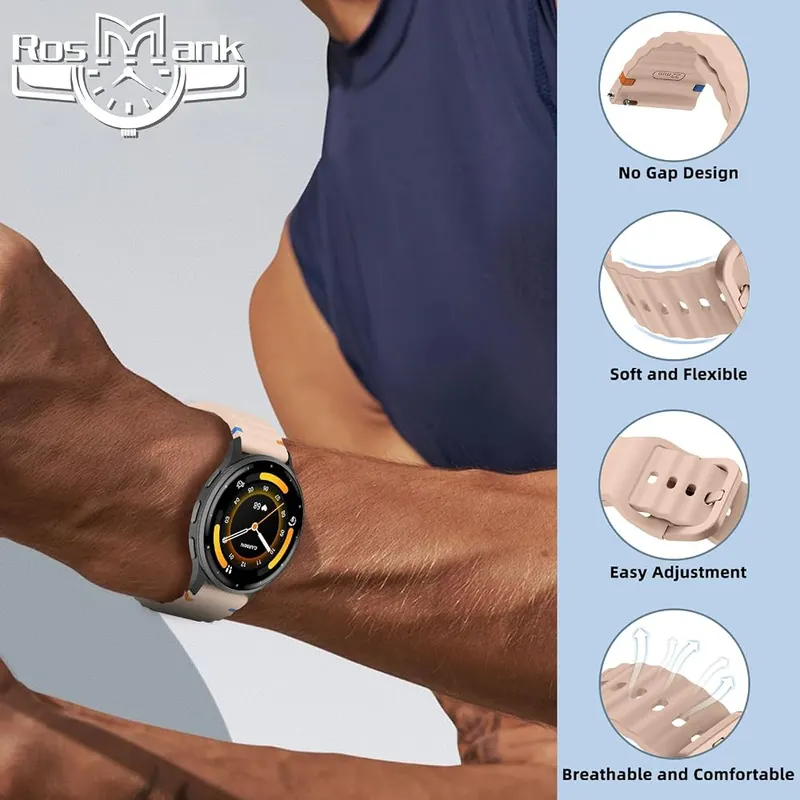 RosMank 22mm Silicone Watch Band Compatible 4/Active – Compatible Models