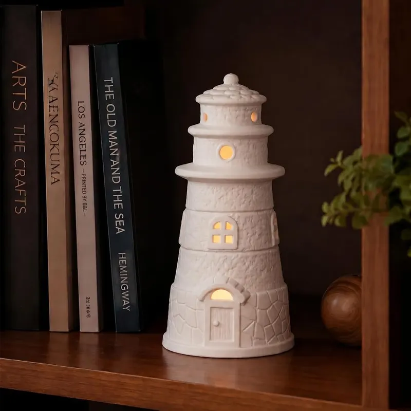 ROSYCOUD Lighthouse Book Shelf Decor Aesthetic Beach