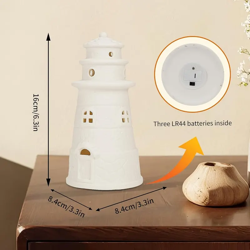 ROSYCOUD Lighthouse Book Shelf Decor Aesthetic Beach – product photo 7 of 9
