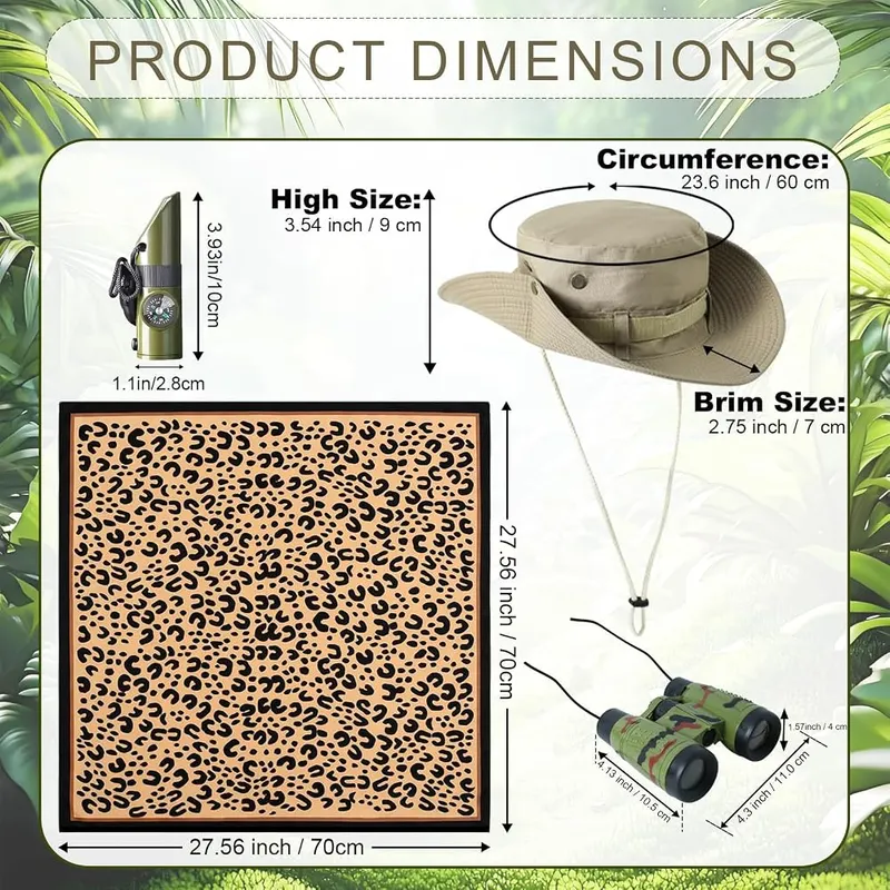 Rotamora 4 Pcs Safari Costume – Durable and wear-resistant fabric materials