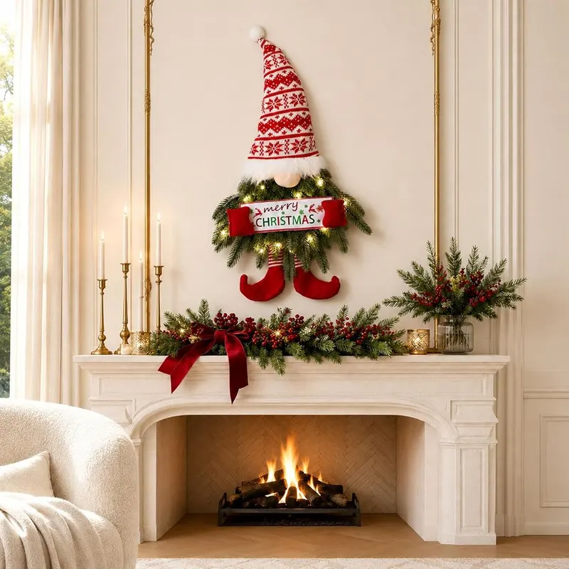 Rotkfst 30 Inch Christmas Wreath – Indoor & Covered Outdoor Use