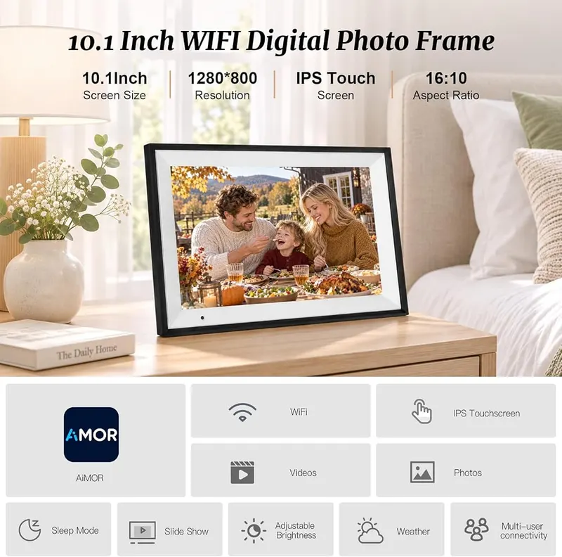 Roxmages 10.1 Inch Digital Picture Frame WiFi – product photo 2 of 8