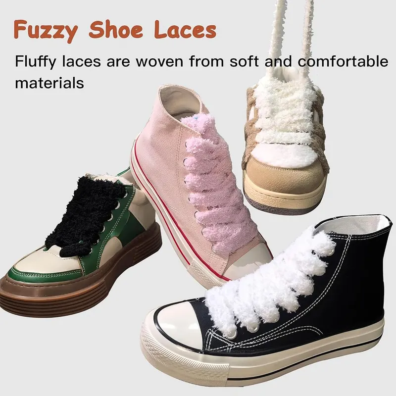 RSAJHTRY Flat Fuzzy Shoe Laces – product photo 5 of 7