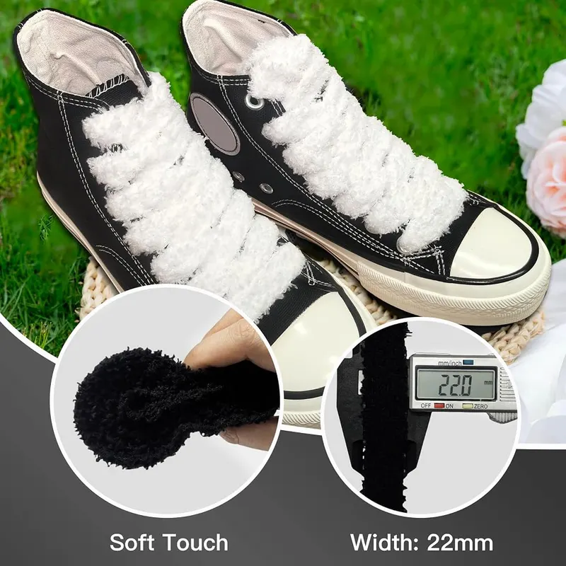 RSAJHTRY Flat Fuzzy Shoe Laces – product photo 6 of 7
