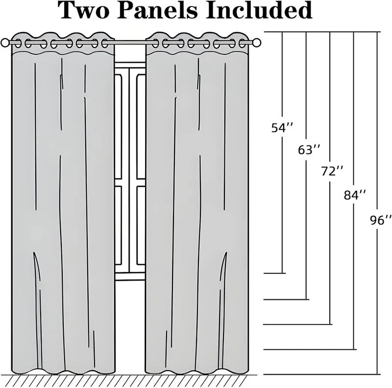Ruelvth Spring Blue Eucalyptus Blackout Curtains 53×63 – product photo 7 of 8
