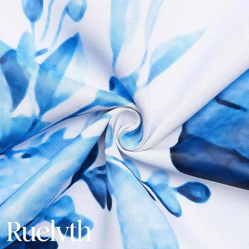Ruelvth Spring Blue Eucalyptus Blackout Curtains 53×63 – product photo 8 of 8