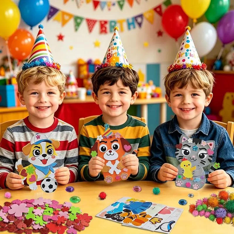 Ruicnte 24 Sets Kitten Dog Craft Kits – Ideal Gift Choice for Kids