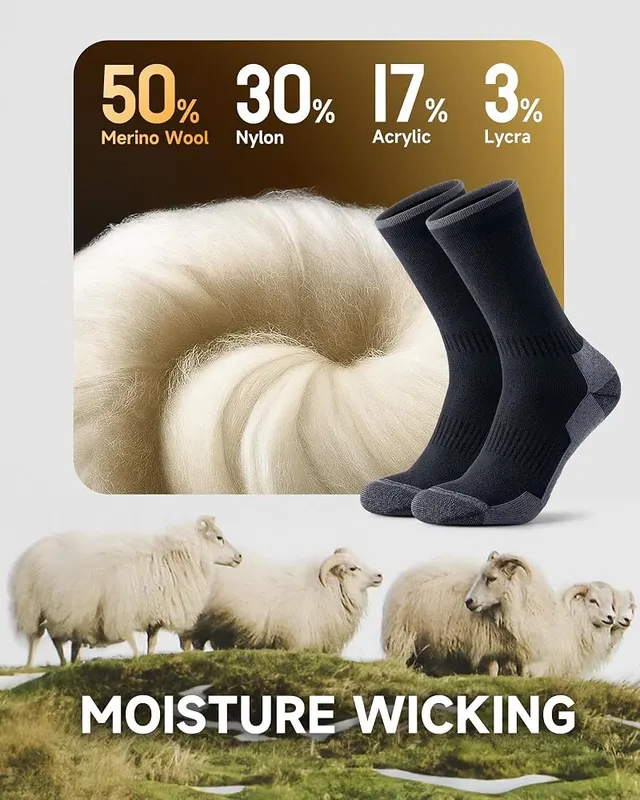 RUIXUE Merino Wool Hiking Socks – product photo 6 of 9