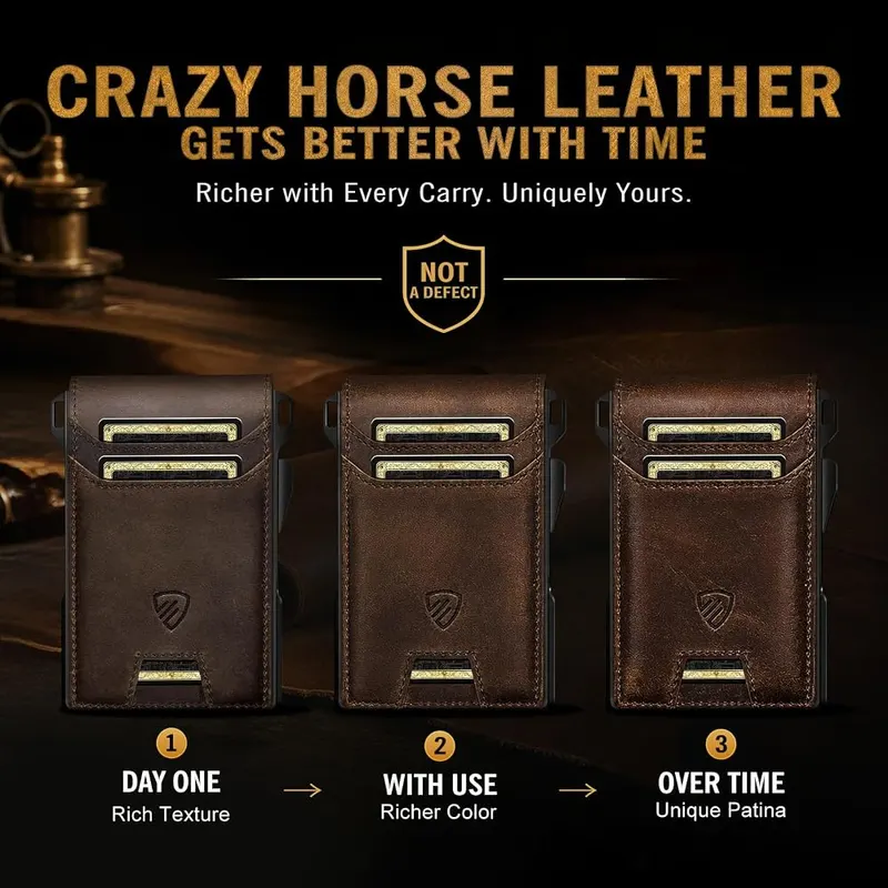 RUNBOX Genuine Leather Bifold Wallet – RFID blocking card case
