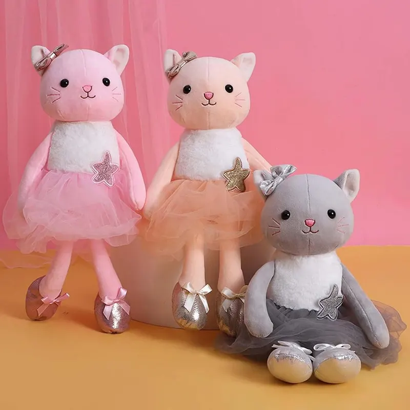 Ruzucoda Plush Ballerina Dolls Kitten Cat Stuffed – Great gift for little girls