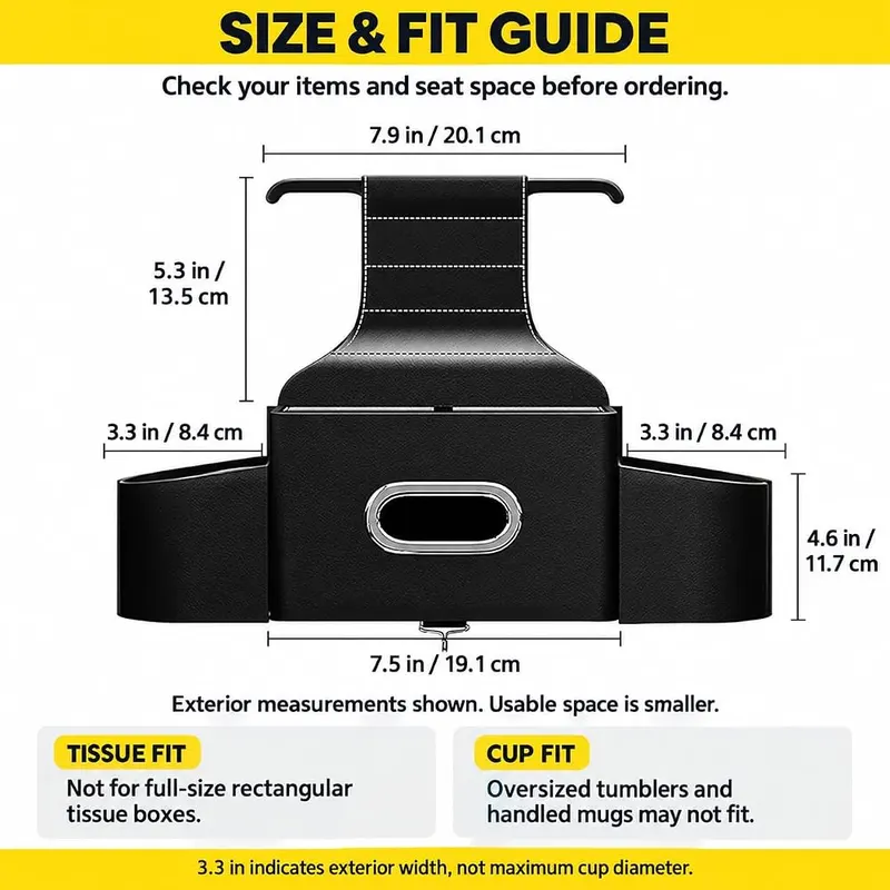 RYCELYSIAN Back Seat Car Organizer – product photo 7 of 9
