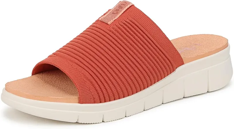 Ryka Womens Epic slide Sandals ORANGE PAPRIKA