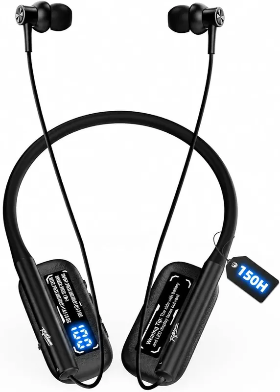 Rythboom Neckband Bluetooth Headphones in Black
