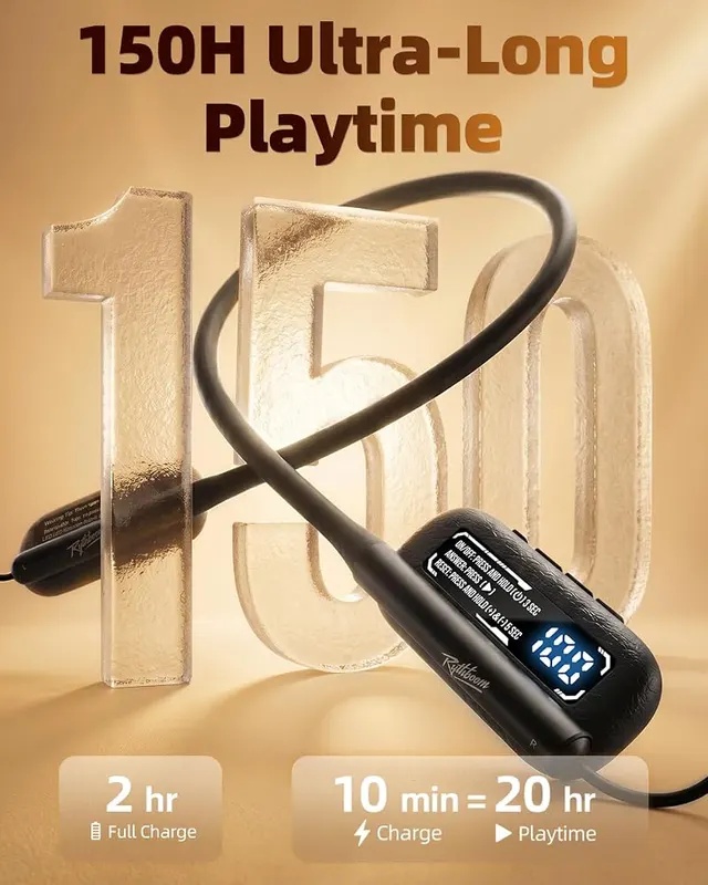 Rythboom Neckband Bluetooth Headphones – Massive one hundred fifty hour playtime