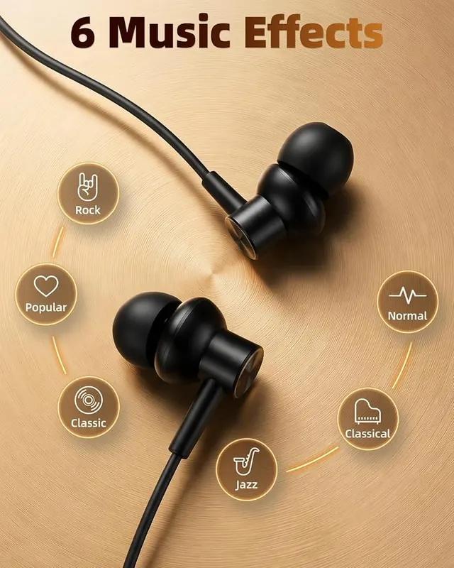 Rythboom Neckband Bluetooth Headphones – Six different equalizer music settings